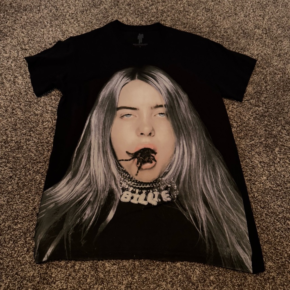 Authentic Billie Eilish 2019 Tarantula Mouth Tee T-Shirt Top Hot Topic